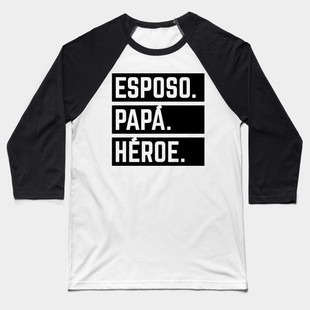 Esposo Papá Héroe (Super Marido / Superhéroe / Black) Baseball T-Shirt by MrFaulbaum